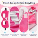 4-Piece: Kids Dress Up Superhero Capes Set and Slap Bracelets for Girls - Image 5