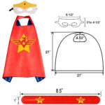 4-Piece: Kids Dress Up Superhero Capes Set and Slap Bracelets for Girls - Image 2