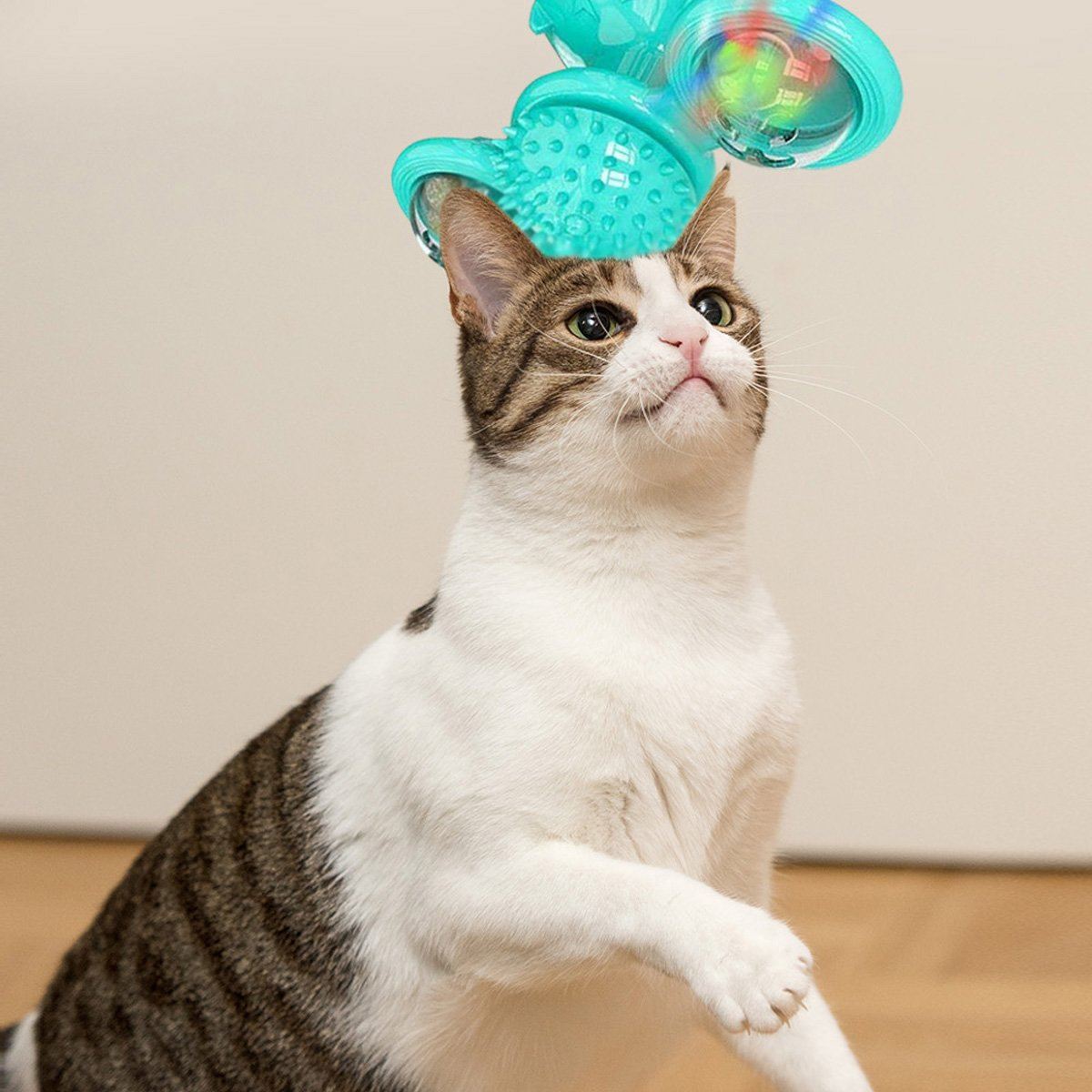 Interactive Massage Scratching Tickle Toy With Catnip And Led Ball For Indoors Cats