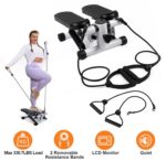 Mini Fitness Stepper with 2 Resistance Bands LCD Monitor - Image 4