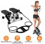 Mini Fitness Stepper with 2 Resistance Bands LCD Monitor - Image 5
