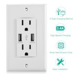 USB Wall Outlet Dual 2.4A USB Wall Charger - Image 10